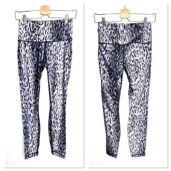 Playground black grey leopard print leggings - Picture 1 of 7